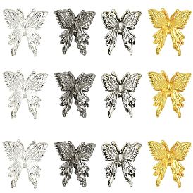 40шт 4 цвета бусины из сплава, бабочка