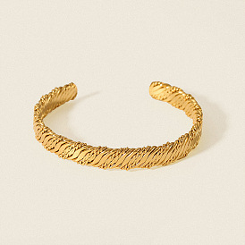 Регулируемые 304 браслеты-манжеты из нержавеющей стали для женщин