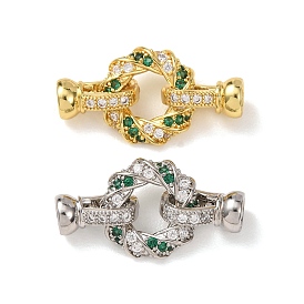 Латунные микро проложить кубического циркония раз за застежками, без кадмия и без свинца, стойки покрытие, долговечный, Скрученное кольцо