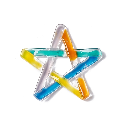 Transparent Resin Cabochons, Pentagram