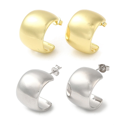 Круглые серьги-гвоздики из латуни с реечным покрытием, серьги-кольца, без кадмия и без свинца, долговечный