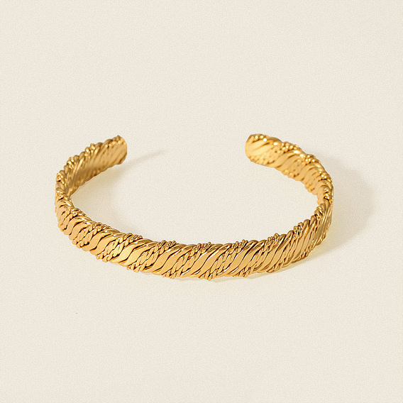 Регулируемые 304 браслеты-манжеты из нержавеющей стали для женщин