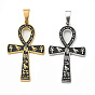 304 нержавеющей стальной эмали подвески, анкх крест очарование, вакуумное покрытие pvd