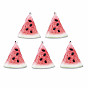 Spray Painted Wooden Pendants, Printed, Watermelon