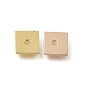 Brass Beads, Square, Rack Plating, Long-Lasting Plated