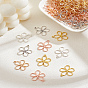 100Pcs 5 Colors Tibetan Style Alloy Pendants, Flower