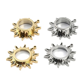 Ионное покрытие (IP) 304 подвески-медальоны из нержавеющей стали, со стеклом, очаровывать солнечным лучом