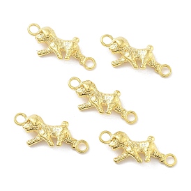 Alloy Puppy Connector Charms, Textured Dog Links