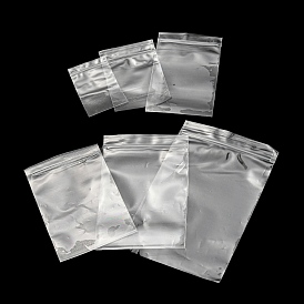 Sacs à fermeture éclair en plastique transparent, sacs d'emballage refermables, rectangle