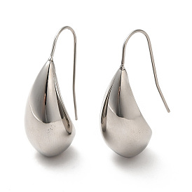 304 Stainless Steel Teardrop Dangle Earrings for Women