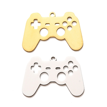 201 colgantes de acero inoxidable, encantos de máquina de juegos, Corte con laser, separar