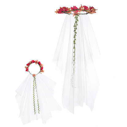 Повязки из полиэстера, Винтажное свадебное украшение в виде съемной фаты