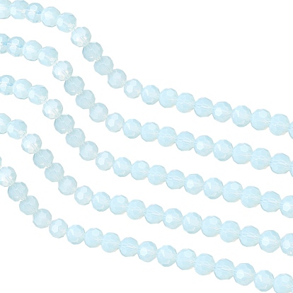ARRICRAFT Synthetic Opalite Beads Strands, Faceted Round