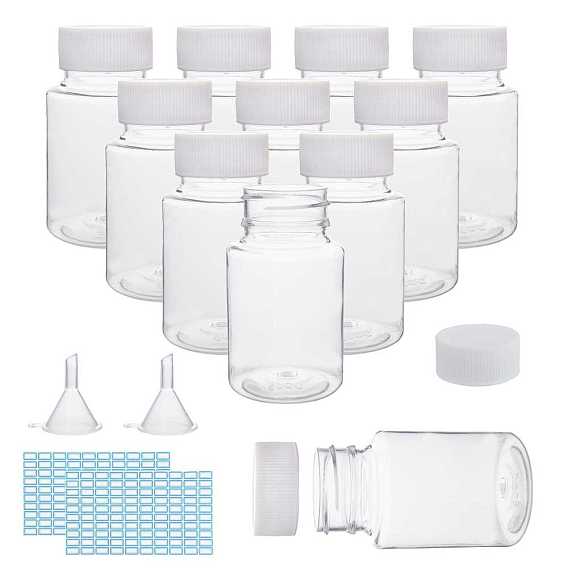 PandaHall Elite DIY Jewelry, with Plastic Bottle, Plastic Funnel Hopper and A4 Self Adhesive Label