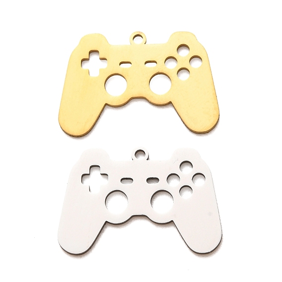 201 Stainless Steel Pendants, Game Machiner Charms, Laser Cut, Cut-Out