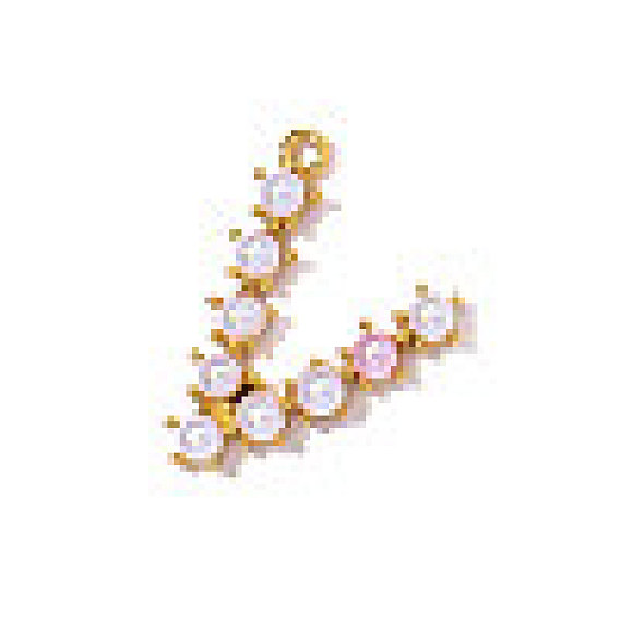 304 подвески из нержавеющей стали, с абс пластмассовой имитационной жемчужиной, ионное покрытие (ip), реальный 18 k позолоченный, зеркальная полировка