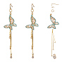 DIY Earring Making, with DIY Brass Micro Pave Cubic Zirconia Pendants, 304 Stainless Steel Earring Hooks, Brass Chain Chandelier Components Links