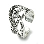 Snake Alloy Open Cuff Rings, Lead Free & Cadmium Free