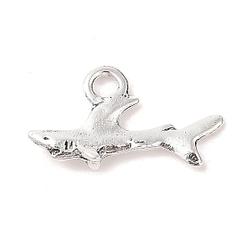 Tibetan Style Zinc Alloy Pendants, Shark Shape, Lead Free & Cadmium Free, 13x24.8x5mm, Hole: 2.5mm, about 400pcs/500g