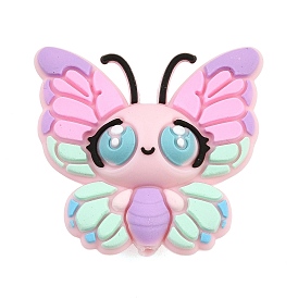 Silicone Beads, Focal Beads, Butterfly