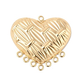 Латунные люстры ссылки компонент, без кадмия, без никеля и без свинца, текстурированное сердце