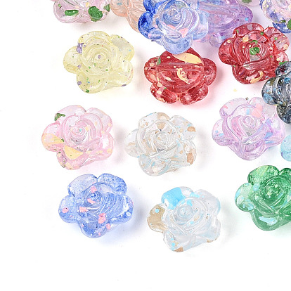 Прозрачный лак окрашены акриловыми шариками, цветок