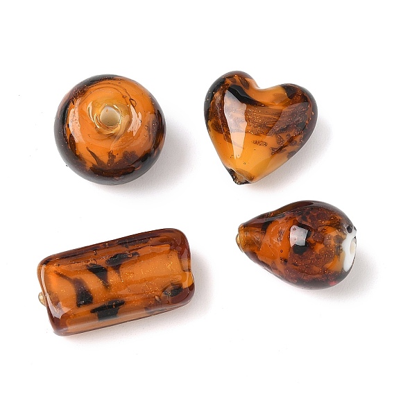 Ручной золотой песок бусины бисер нитей, с леопардовым принтом рисунком