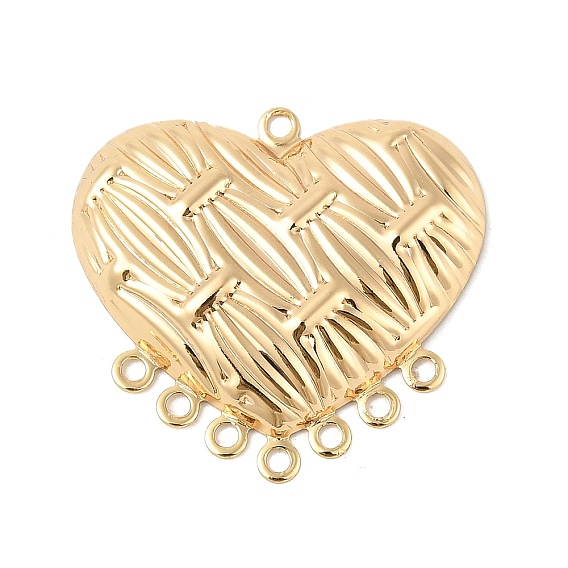 Латунные люстры ссылки компонент, без кадмия, без никеля и без свинца, текстурированное сердце