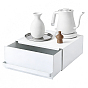 Carbon Steel Coffee Machine Organizer with Coffee Pod Drawer Holder, Storage Box, Rectangle