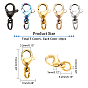 Nbeads 50Pcs 5 Colors 304 Stainless Steel Lobster Claw Clasps, With Jump Ring