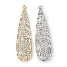 Латунные микро проложить кубического циркония подвески, слеза, прочное покрытие, без кадмия и без свинца