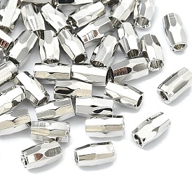 SHEGRACE Brass Beads, Cadmium Free & Nickel Free & Lead Free, Barrel, Faceted