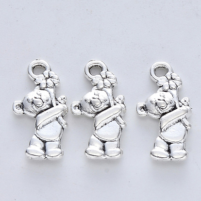 Tibetan Style Alloy Pendants, Cadmium Free & Nickel Free & Lead Free, Bear