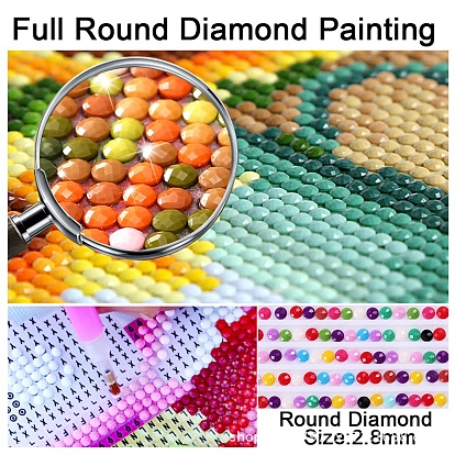 Cat Shape DIY Diamond Painting Kits, with Resin Rhinestones, Diamond Sticky Pen, Tray Plate and Glue Clay