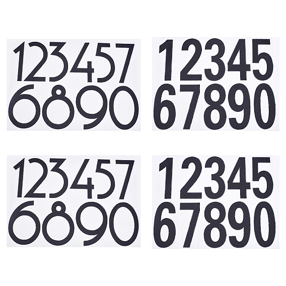 Superfinding 8 листы 2 стиль стикер для домашних животных светоотражающая самоклеящаяся виниловая водонепроницаемая 0-9 количество украшений своими руками для почтового ящика, подписывать