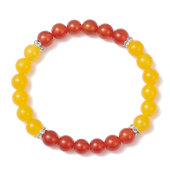 Браслеты из натуральных бусин малайзийского нефрита и сердолика для мужчин и женщин, круглые