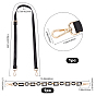 Gorgecraft 2Pcs PU Leather Bag Strap and Acrylic & CCB Plastic Link Chains Bag Handles, with Alloy Swivel Clasps, Bag Replacement Accessories