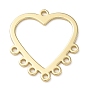Brass Chandelier Component Links, Heart/Kite/Fan Connector, Golden