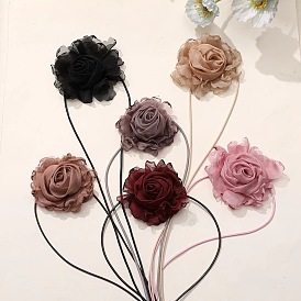 3d цветочные полиэстеровые ожерелья-чокеры для женщин