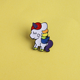 Colorful Unicorn Cartoon Badge for Fashion Clothes and Bags