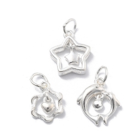 925 серебряные шармы, с перемычками и 925 штампом, серебро 