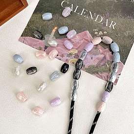 Непрозрачные акриловые бусины, овальные, с блеском порошок