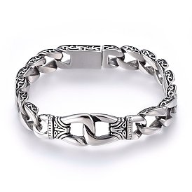 304 Браслеты из нержавеющей стали, с штык застежками