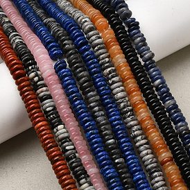 Природных драгоценных камней смешанного бисер нитей, рондель, смешанные окрашенные и неокрашенные