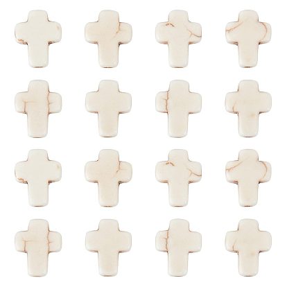 200 синтетические бирюзовые бусины, религия крест, окрашенные