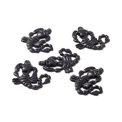Alloy Cabochons, Scorpion with Skull