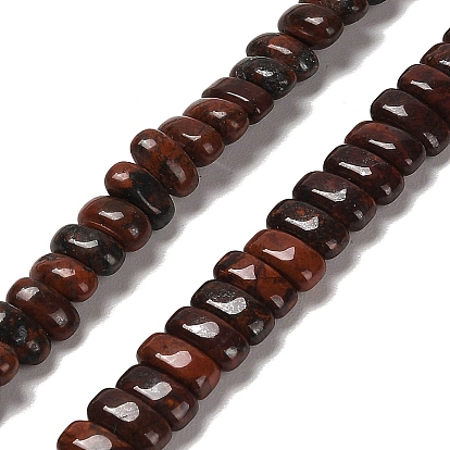 Природные брекчированных яшмы бисер нитей, прямоугольные