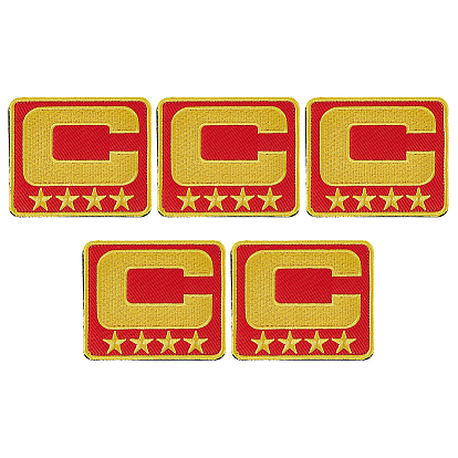 5шт. нашивки из полиэстера с компьютерной вышивкой, пришивные/приклеиваемые утюгом, аксессуары для костюма, капитан С