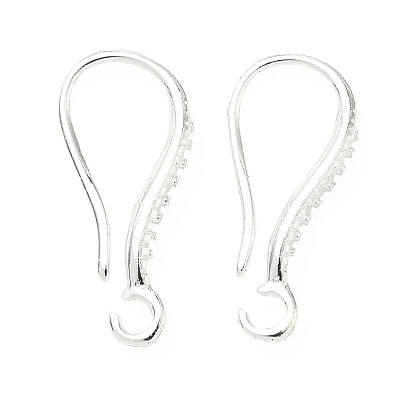 Латунные крючки для сережек, долговечный, без свинца и без кадмия, стойки покрытие, с петлей