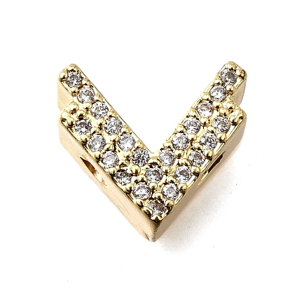 Латунные микропаве из прозрачного кубического циркония, В форме, стойки покрытие, долговечный, без свинца и без кадмия